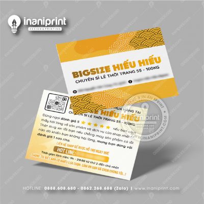 Mẫu Card Visit Shop Quần Áo, Name Card Tiệm Quần Áo, Danh Thiếp Shop Thời Trang Đẹp Giá Rẻ