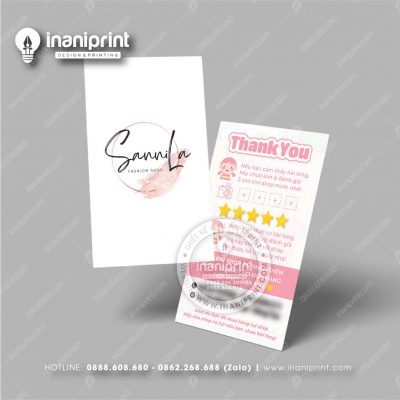 Mẫu Card Visit Shop Quần Áo, Name Card Tiệm Quần Áo, Danh Thiếp Shop Thời Trang Đẹp Giá Rẻ