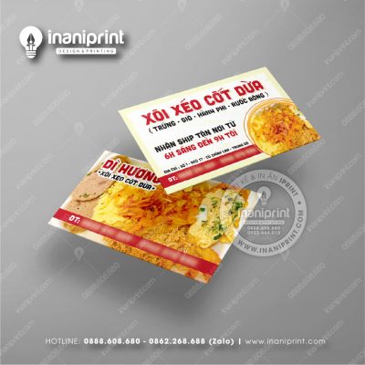 Mẫu Card Visit Shop Ăn Vặt, Name Card Tiệm Tiệm Ăn Vặt, Danh Thiếp Quán Ăn Vặt Đẹp Giá Rẻ