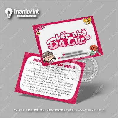 Mẫu Card Visit Shop Ăn Vặt, Name Card Tiệm Tiệm Ăn Vặt, Danh Thiếp Quán Ăn Vặt Đẹp Giá Rẻ