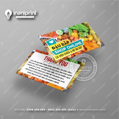 Mẫu Card Visit Shop Ăn Vặt, Name Card Tiệm Tiệm Ăn Vặt, Danh Thiếp Quán Ăn Vặt Đẹp Giá Rẻ