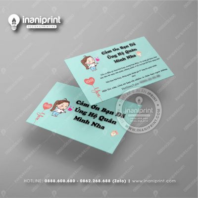 Mẫu Card Visit Shop Ăn Vặt, Name Card Tiệm Tiệm Ăn Vặt, Danh Thiếp Quán Ăn Vặt Đẹp Giá Rẻ