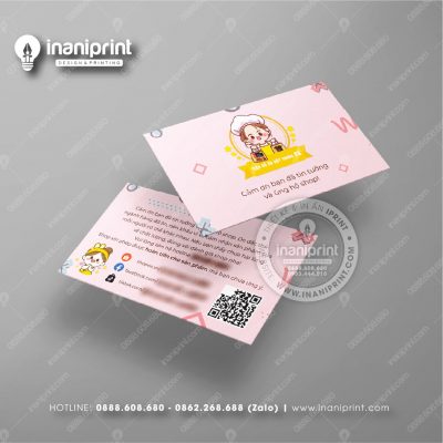 Mẫu Card Visit Shop Ăn Vặt, Name Card Tiệm Tiệm Ăn Vặt, Danh Thiếp Quán Ăn Vặt Đẹp Giá Rẻ