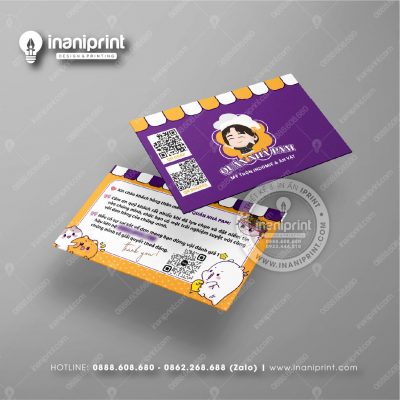 Mẫu Card Visit Shop Ăn Vặt, Name Card Tiệm Tiệm Ăn Vặt, Danh Thiếp Quán Ăn Vặt Đẹp Giá Rẻ