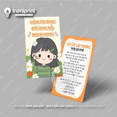 Mẫu Card Visit Shop Ăn Vặt, Name Card Tiệm Tiệm Ăn Vặt, Danh Thiếp Quán Ăn Vặt Đẹp Giá Rẻ