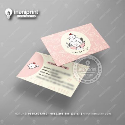 Mẫu Card Visit Shop Ăn Vặt, Name Card Tiệm Tiệm Ăn Vặt, Danh Thiếp Quán Ăn Vặt Đẹp Giá Rẻ