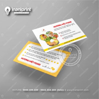 Mẫu Card Visit Shop Ăn Vặt, Name Card Tiệm Tiệm Ăn Vặt, Danh Thiếp Quán Ăn Vặt Đẹp Giá Rẻ