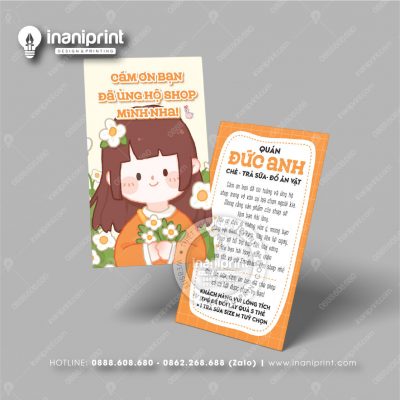 Mẫu Card Visit Shop Ăn Vặt, Name Card Tiệm Tiệm Ăn Vặt, Danh Thiếp Quán Ăn Vặt Đẹp Giá Rẻ