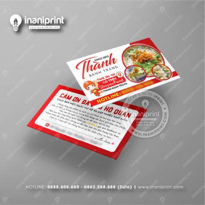 Mẫu Card Visit Shop Ăn Vặt, Name Card Tiệm Tiệm Ăn Vặt, Danh Thiếp Quán Ăn Vặt Đẹp Giá Rẻ