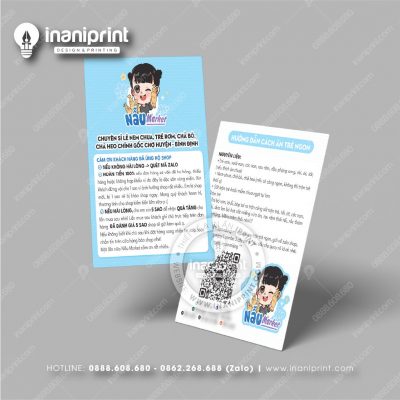 Mẫu Card Visit Shop Ăn Vặt, Name Card Tiệm Tiệm Ăn Vặt, Danh Thiếp Quán Ăn Vặt Đẹp Giá Rẻ