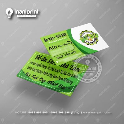 Mẫu Card Visit Shop Ăn Vặt, Name Card Tiệm Tiệm Ăn Vặt, Danh Thiếp Quán Ăn Vặt Đẹp Giá Rẻ