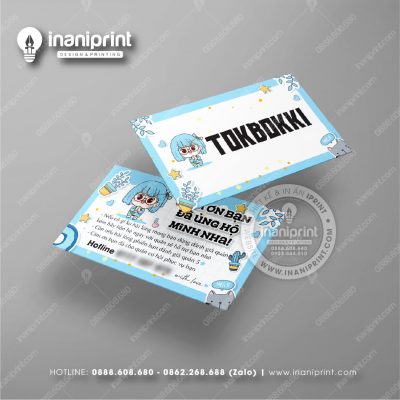 Mẫu Card Visit Shop Ăn Vặt, Name Card Tiệm Tiệm Ăn Vặt, Danh Thiếp Quán Ăn Vặt Đẹp Giá Rẻ