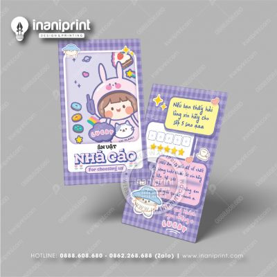 Mẫu Card Visit Shop Ăn Vặt, Name Card Tiệm Tiệm Ăn Vặt, Danh Thiếp Quán Ăn Vặt Đẹp Giá Rẻ