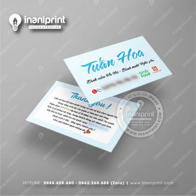 Mẫu Card Visit Shop Ăn Vặt, Name Card Tiệm Tiệm Ăn Vặt, Danh Thiếp Quán Ăn Vặt Đẹp Giá Rẻ