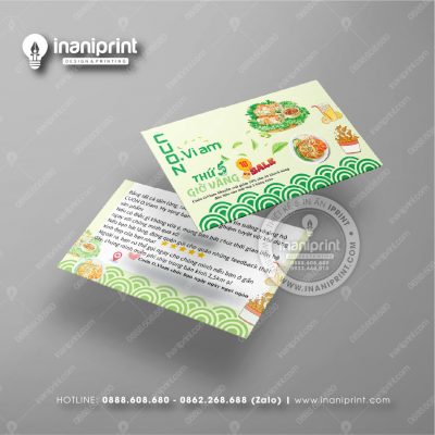 Mẫu Card Visit Shop Ăn Vặt, Name Card Tiệm Tiệm Ăn Vặt, Danh Thiếp Quán Ăn Vặt Đẹp Giá Rẻ