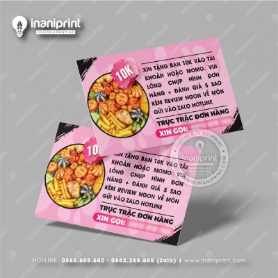 Mẫu Card Visit Shop Ăn Vặt, Name Card Tiệm Tiệm Ăn Vặt, Danh Thiếp Quán Ăn Vặt Đẹp Giá Rẻ