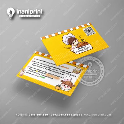 Mẫu Card Visit Shop Ăn Vặt, Name Card Tiệm Tiệm Ăn Vặt, Danh Thiếp Quán Ăn Vặt Đẹp Giá Rẻ