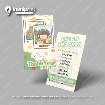 Mẫu Card Visit Shop Ăn Vặt, Name Card Tiệm Tiệm Ăn Vặt, Danh Thiếp Quán Ăn Vặt Đẹp Giá Rẻ