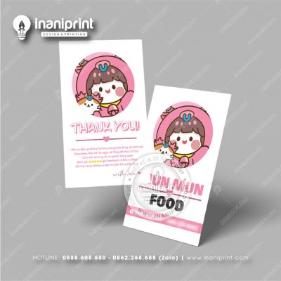 Mẫu Card Visit Shop Ăn Vặt, Name Card Tiệm Tiệm Ăn Vặt, Danh Thiếp Quán Ăn Vặt Đẹp Giá Rẻ