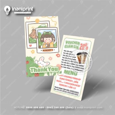 Mẫu Card Visit Quán Trà Sữa, Name Card Tiệm Trà Sữa, Danh Thiếp Quán Trà Sữa Đẹp Giá Rẻ