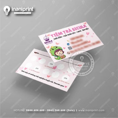 Mẫu Card Visit Quán Trà Sữa, Name Card Tiệm Trà Sữa, Danh Thiếp Quán Trà Sữa Đẹp Giá Rẻ