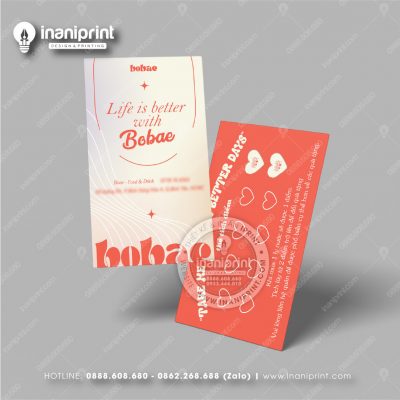 Mẫu Card Visit Quán Trà Sữa, Name Card Tiệm Trà Sữa, Danh Thiếp Quán Trà Sữa Đẹp Giá Rẻ