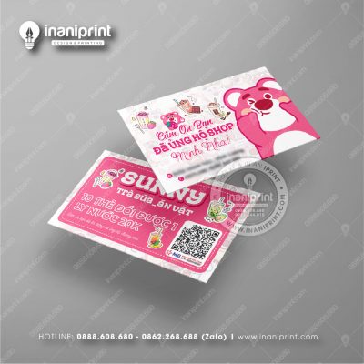 Mẫu Card Visit Quán Trà Sữa, Name Card Tiệm Trà Sữa, Danh Thiếp Quán Trà Sữa Đẹp Giá Rẻ