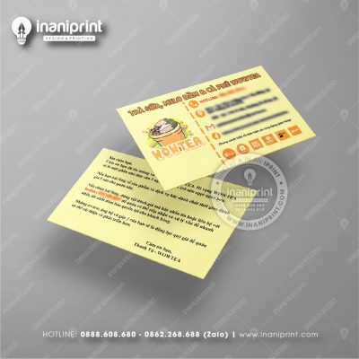 Mẫu Card Visit Quán Trà Sữa, Name Card Tiệm Trà Sữa, Danh Thiếp Quán Trà Sữa Đẹp Giá Rẻ