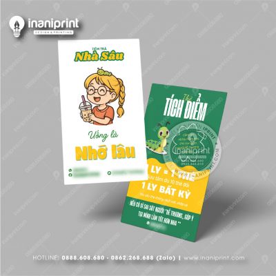 Mẫu Card Visit Quán Trà Sữa, Name Card Tiệm Trà Sữa, Danh Thiếp Quán Trà Sữa Đẹp Giá Rẻ
