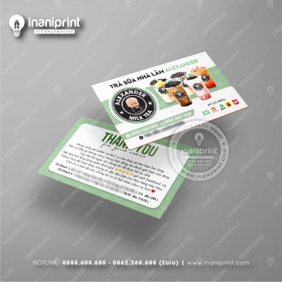 Mẫu Card Visit Quán Trà Sữa, Name Card Tiệm Trà Sữa, Danh Thiếp Quán Trà Sữa Đẹp Giá Rẻ